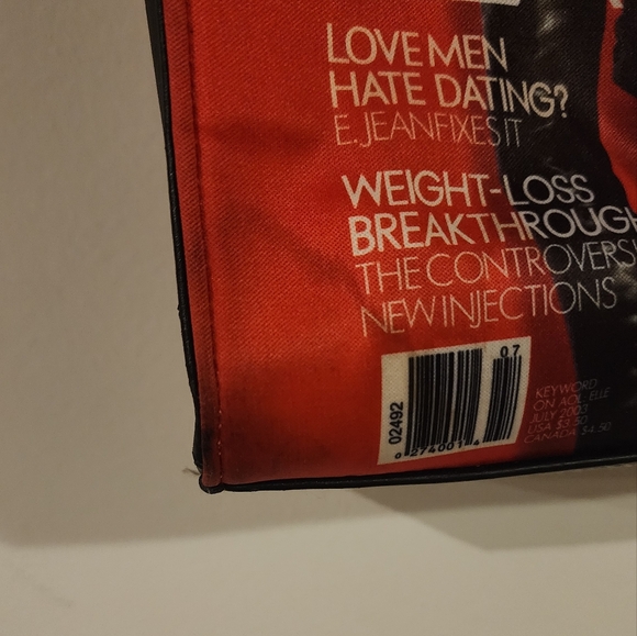 Y2k ELLE Magazine Print Purse Shoulder Bag 2003 - Picture 3 of 12